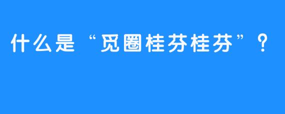 什么是“觅圈桂芬桂芬”？