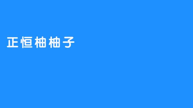正恒柚柚子